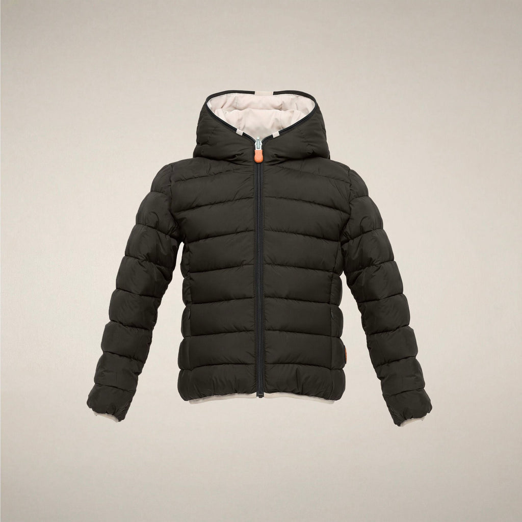 Boys' Reversible Puffer Jacket Oliver in Rainy Beige