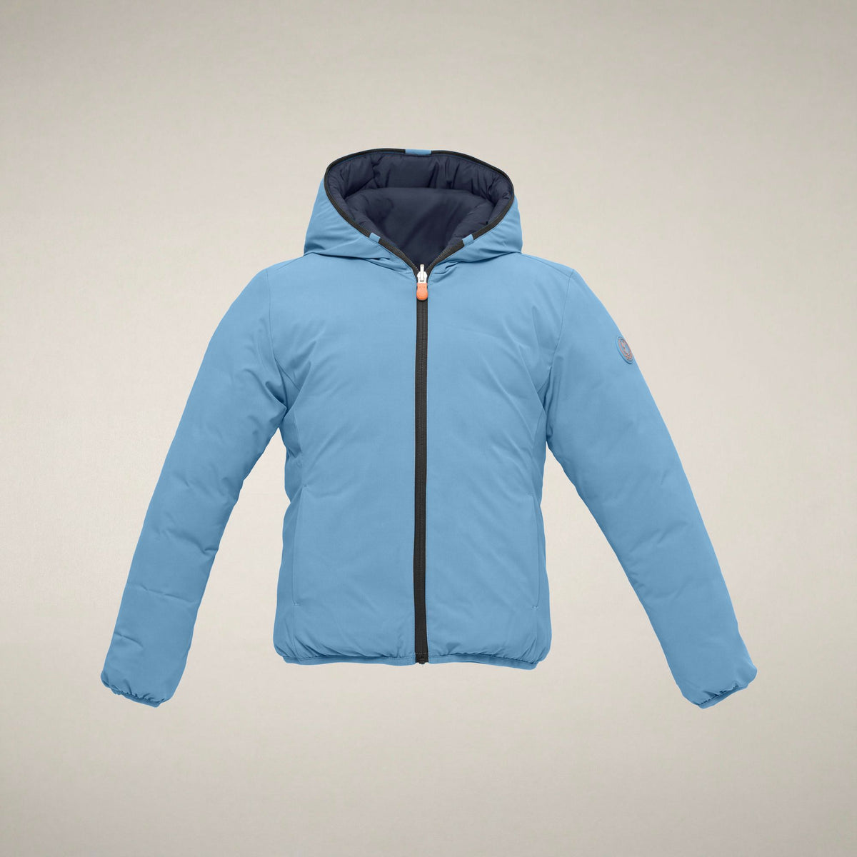 Boys' Reversible Puffer Jacket Oliver in Dolphin Blue