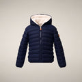 Girls' Puffer Jacket Leci in Navy Blue