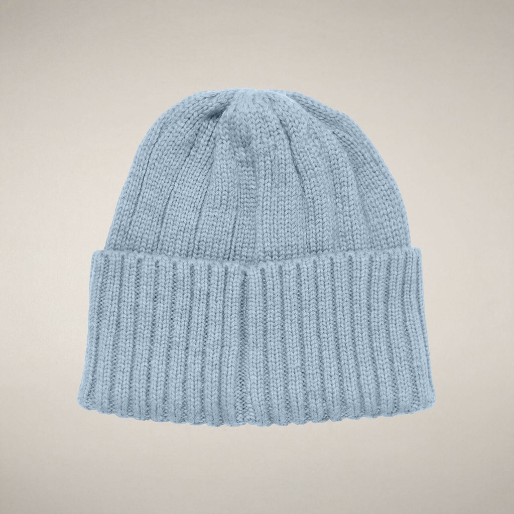Unisex Kids' Ribbed Beanie Doyle in Pale Blue