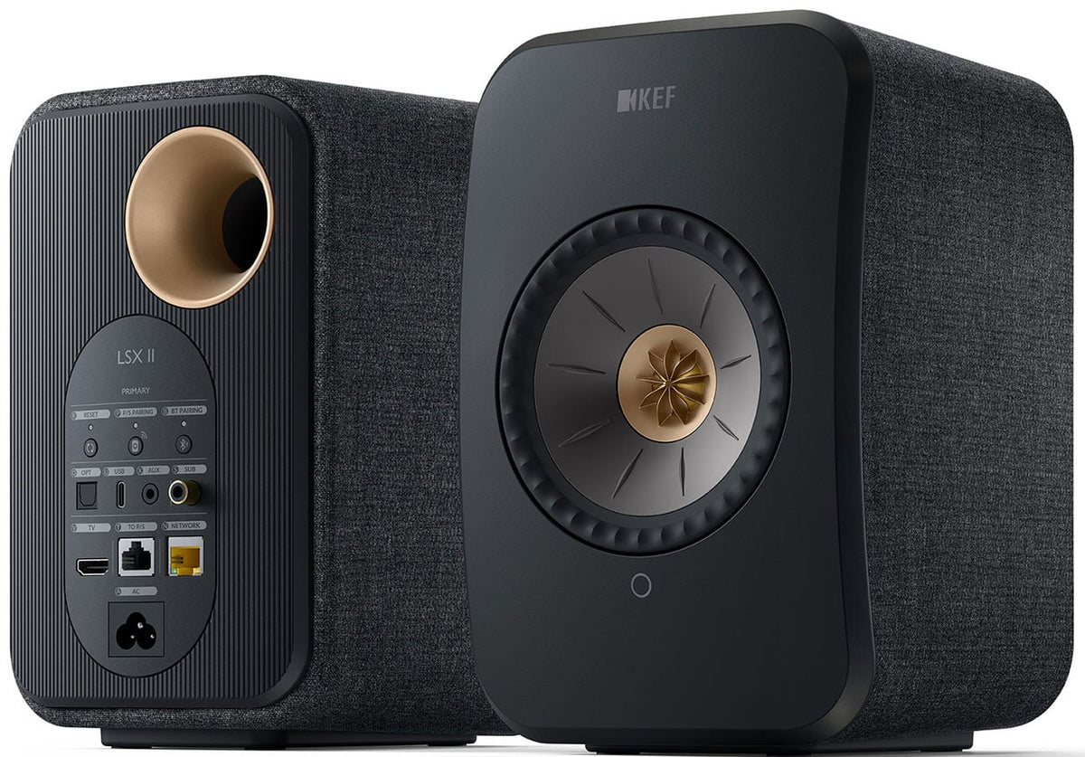 KEF LSX II Carbon Black Wireless Bookshelf Speakers (Pair) - SP4041BC - image 2