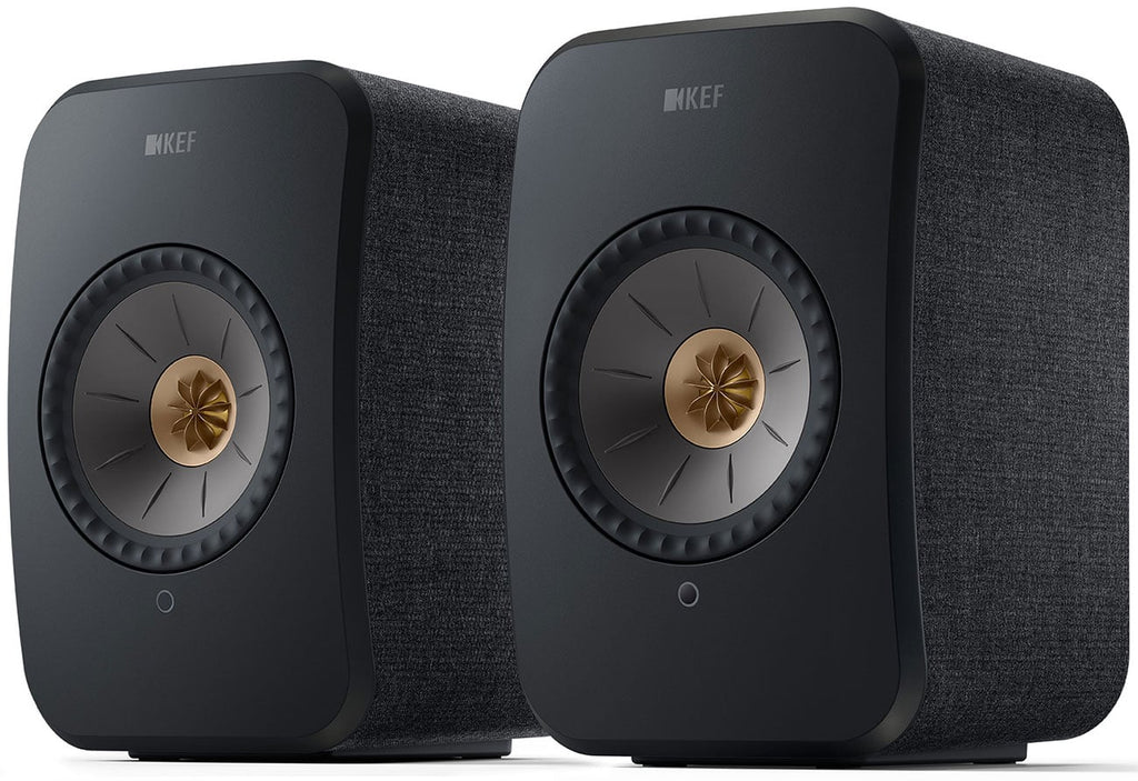 KEF LSX II Carbon Black Wireless Bookshelf Speakers (Pair) - SP4041BC - image 1