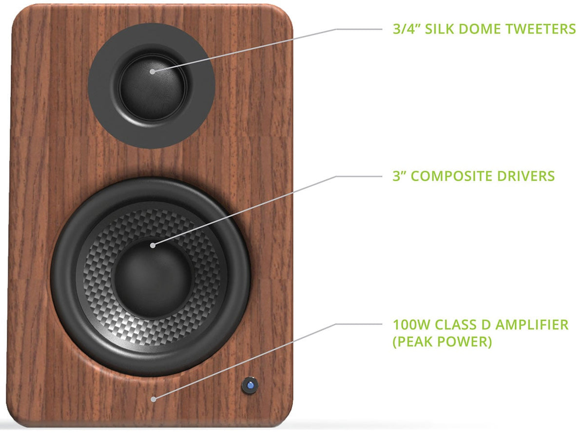 Kanto YU2 Powered Walnut Desktop Speakers (Pair) - YU2WALNUT - image 5