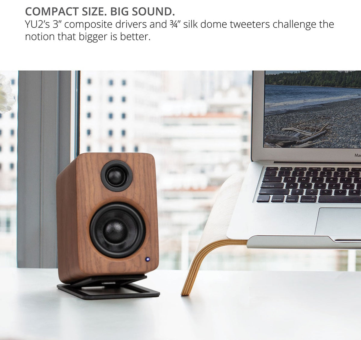 Kanto YU2 Powered Walnut Desktop Speakers (Pair) - YU2WALNUT - image 8