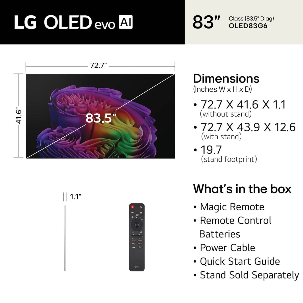 LG OLED evo AI G6 4K 83-Inch Smart TV - OLED83G6WUA - image 13