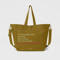 A Very Large Needle Detachable Strap Tote - Martini Olive