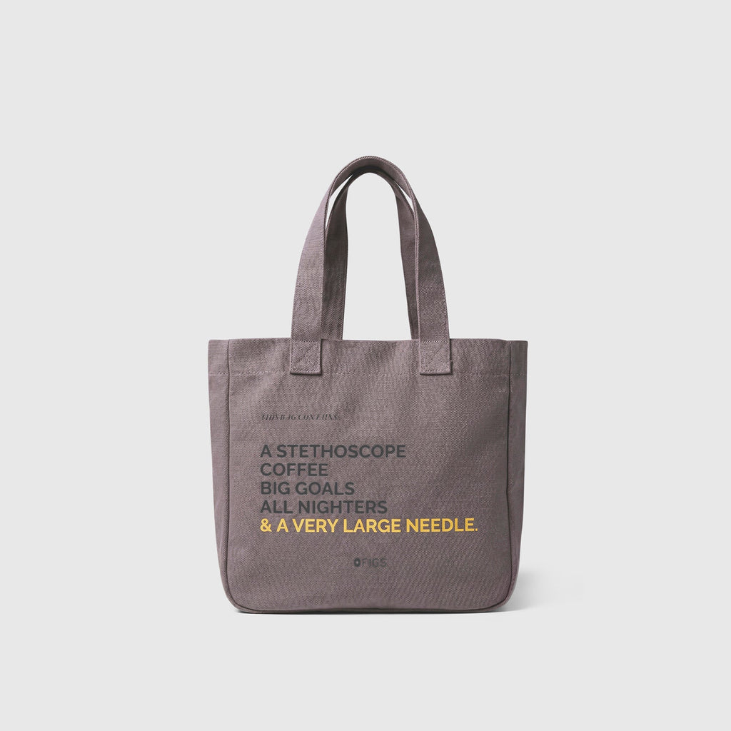 A Very Large Needle Mini Canvas Tote - Dark Grey