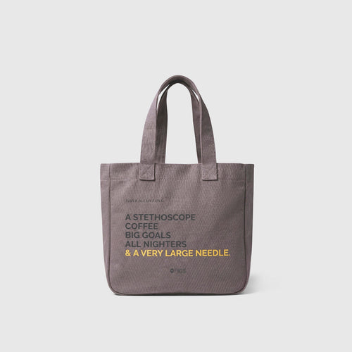A Very Large Needle Mini Canvas Tote - Dark Grey