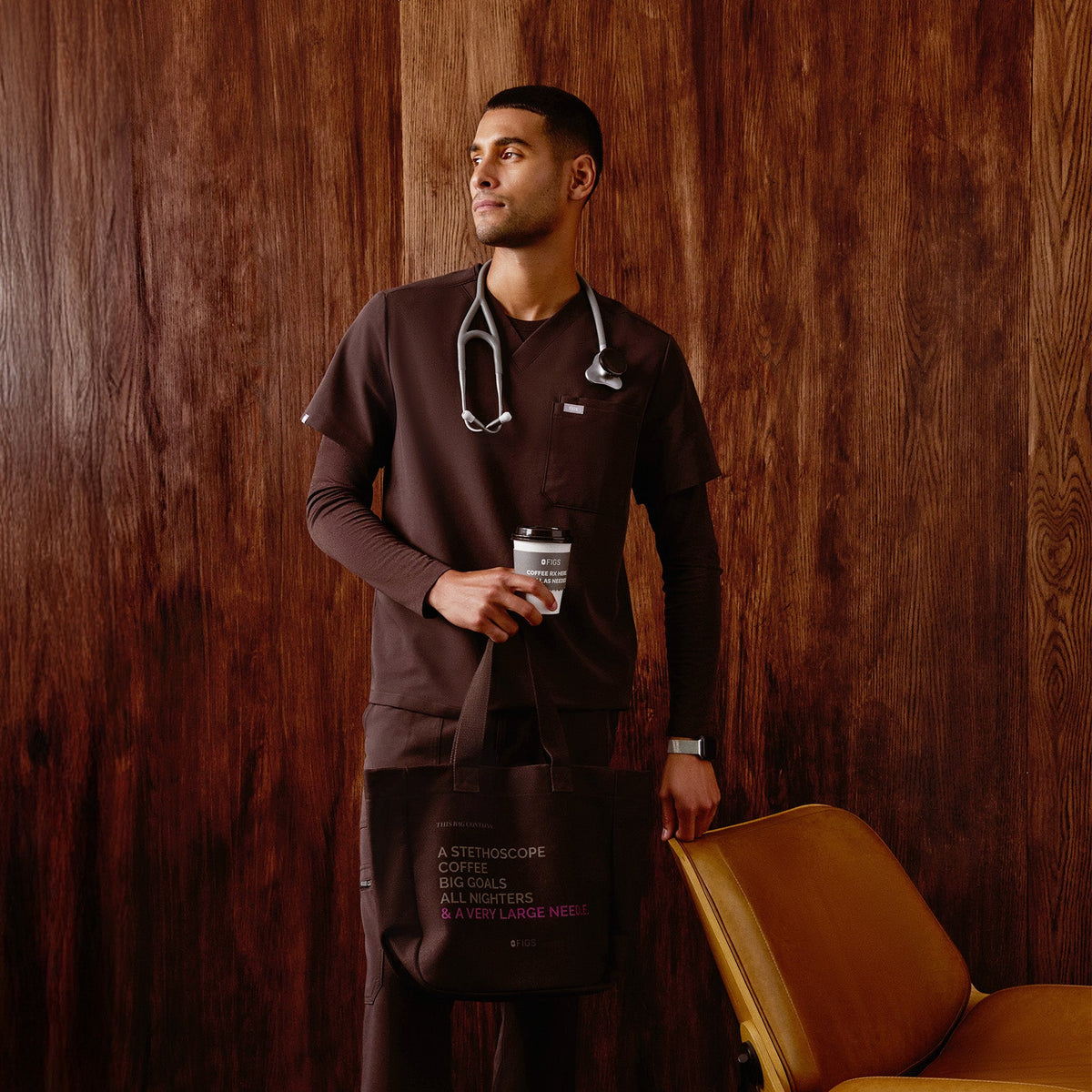 Leon Scrub Top™ - Espresso