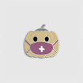 Mask-O-Lantern Enamel Pin - Light Orange
