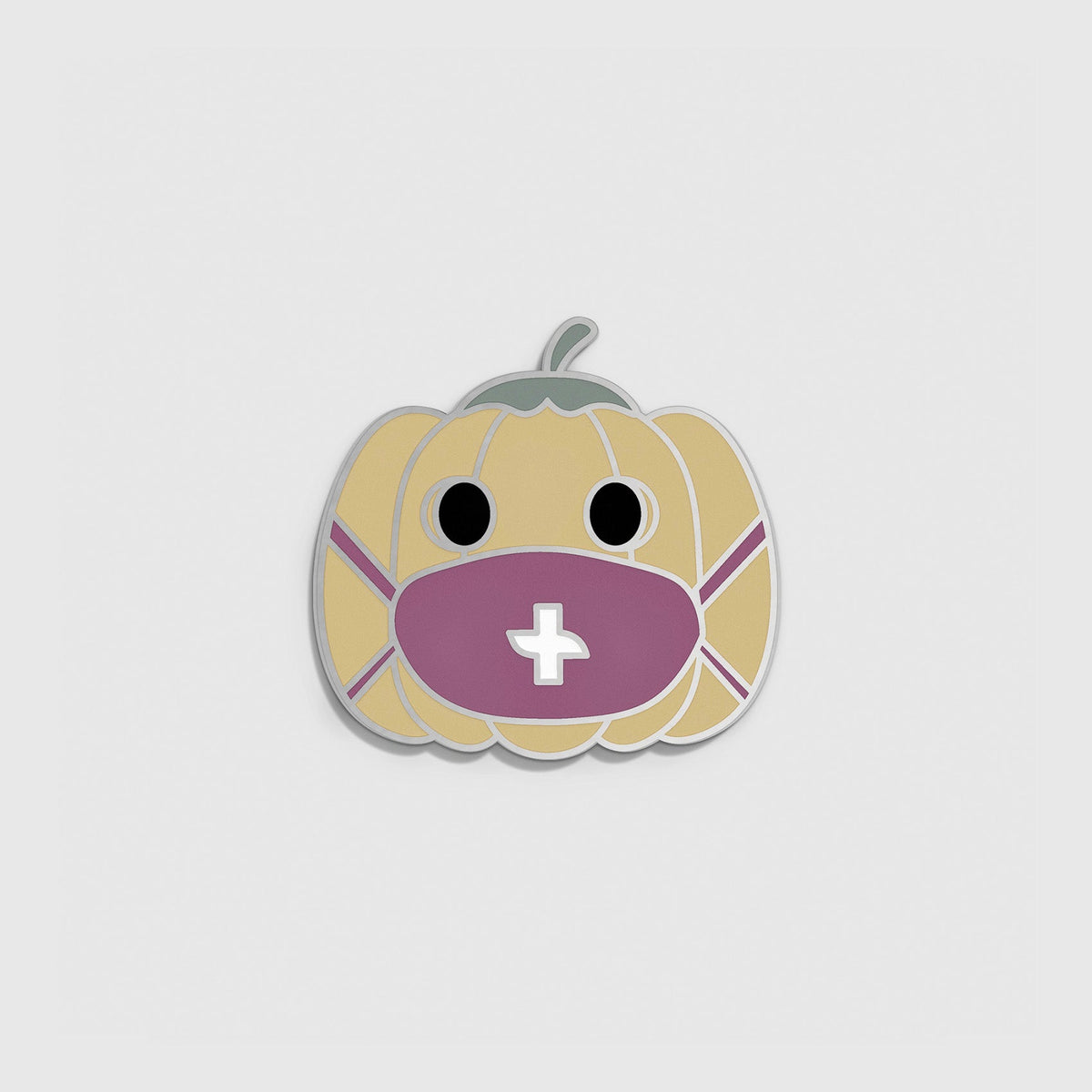 Mask-O-Lantern Enamel Pin - Light Orange