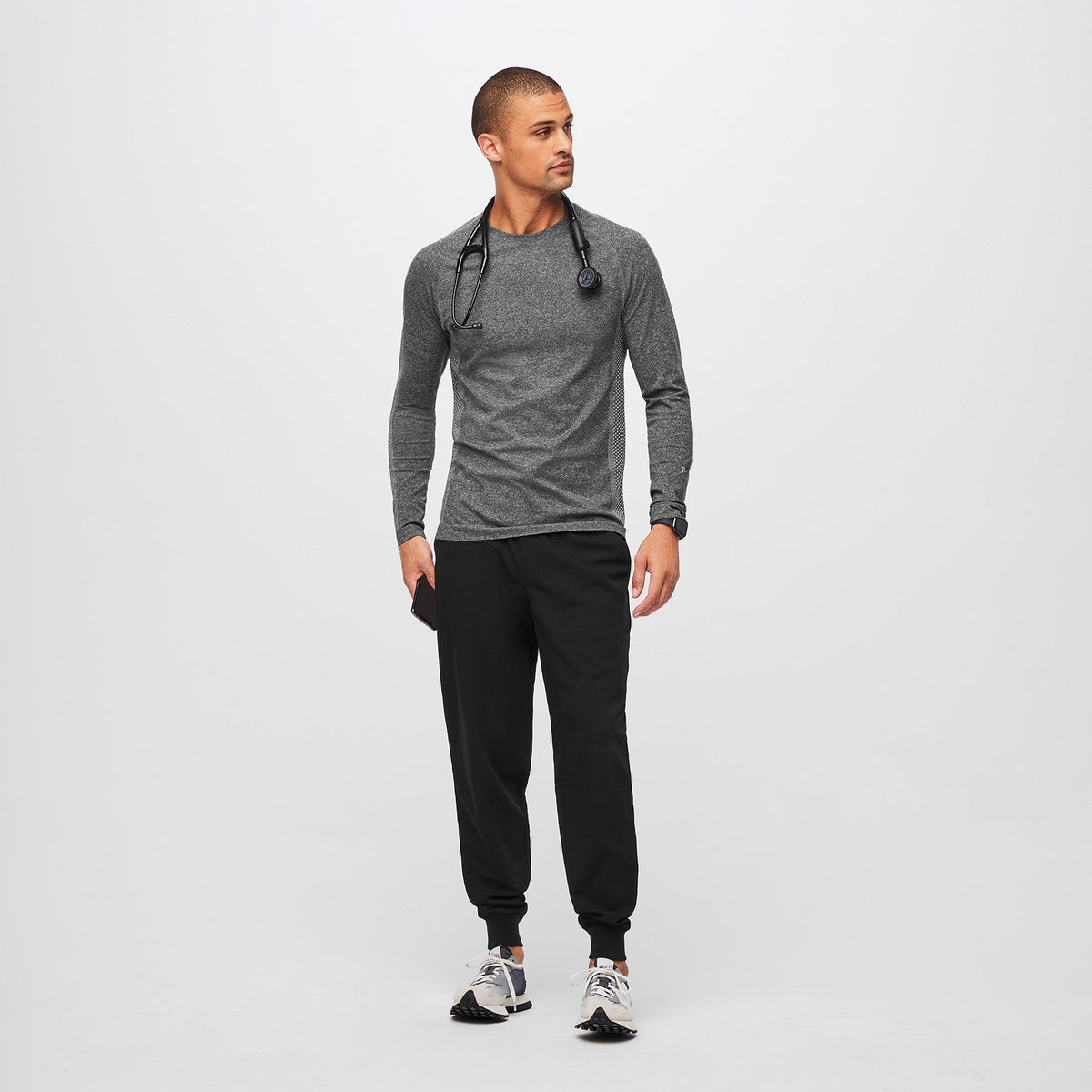Makato Seamless Long-Sleeve Underscrub - Graphite