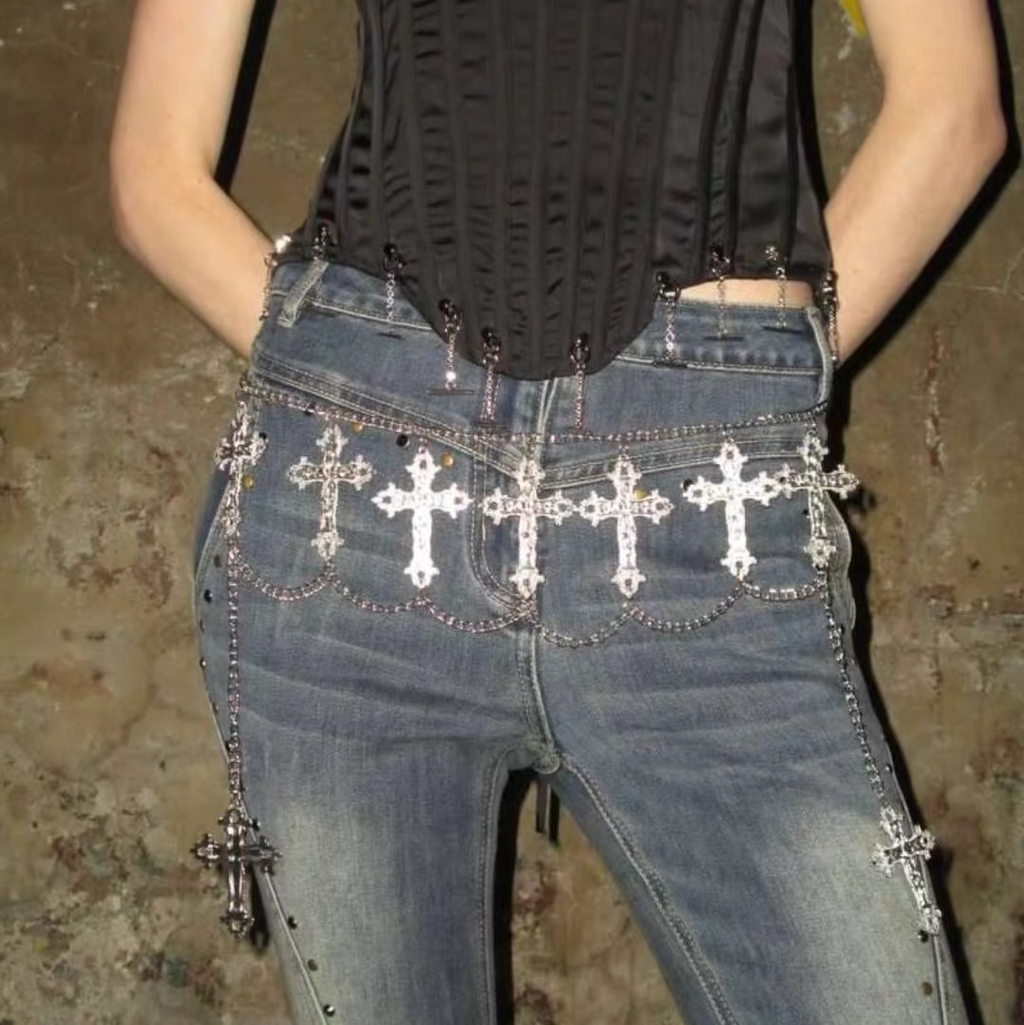 VYBES Cross Waist Chain