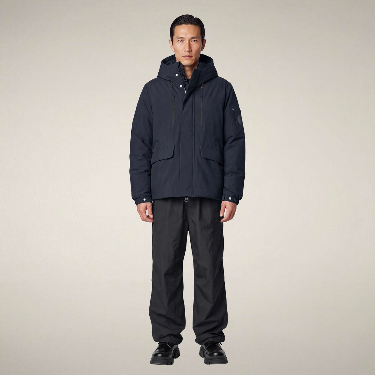 Men's Parka Hiram in Blue Black