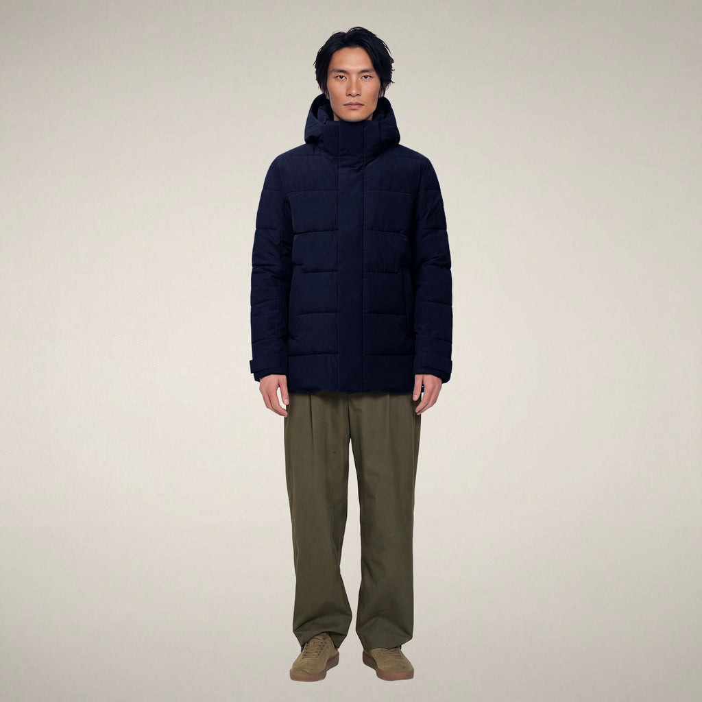 Men's Puffer Jacket Flavien in Blue Black