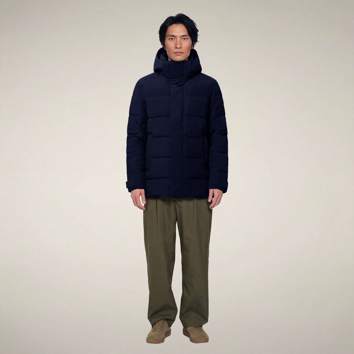 Men's Puffer Jacket Flavien in Blue Black