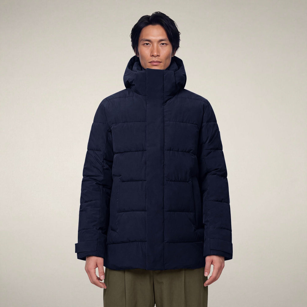 Men's Puffer Jacket Flavien in Blue Black
