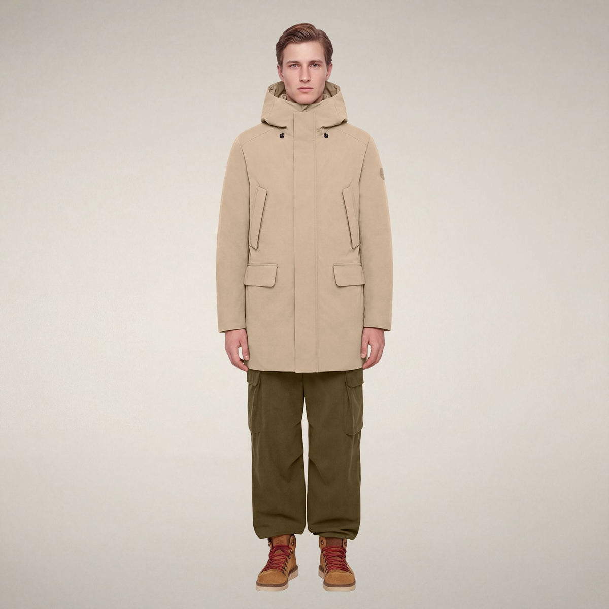 Men's Parka Wilson in Stone Beige