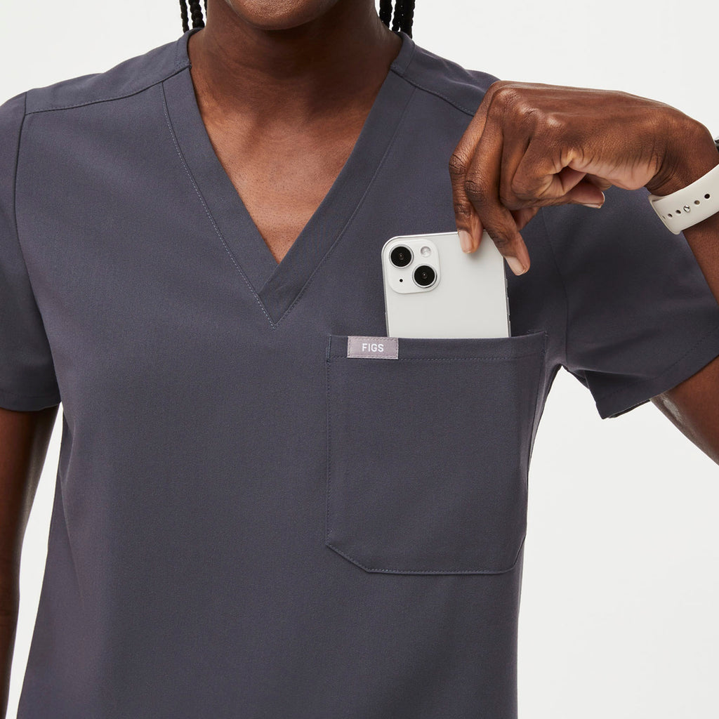 Catarina Scrub Top™ - Charcoal