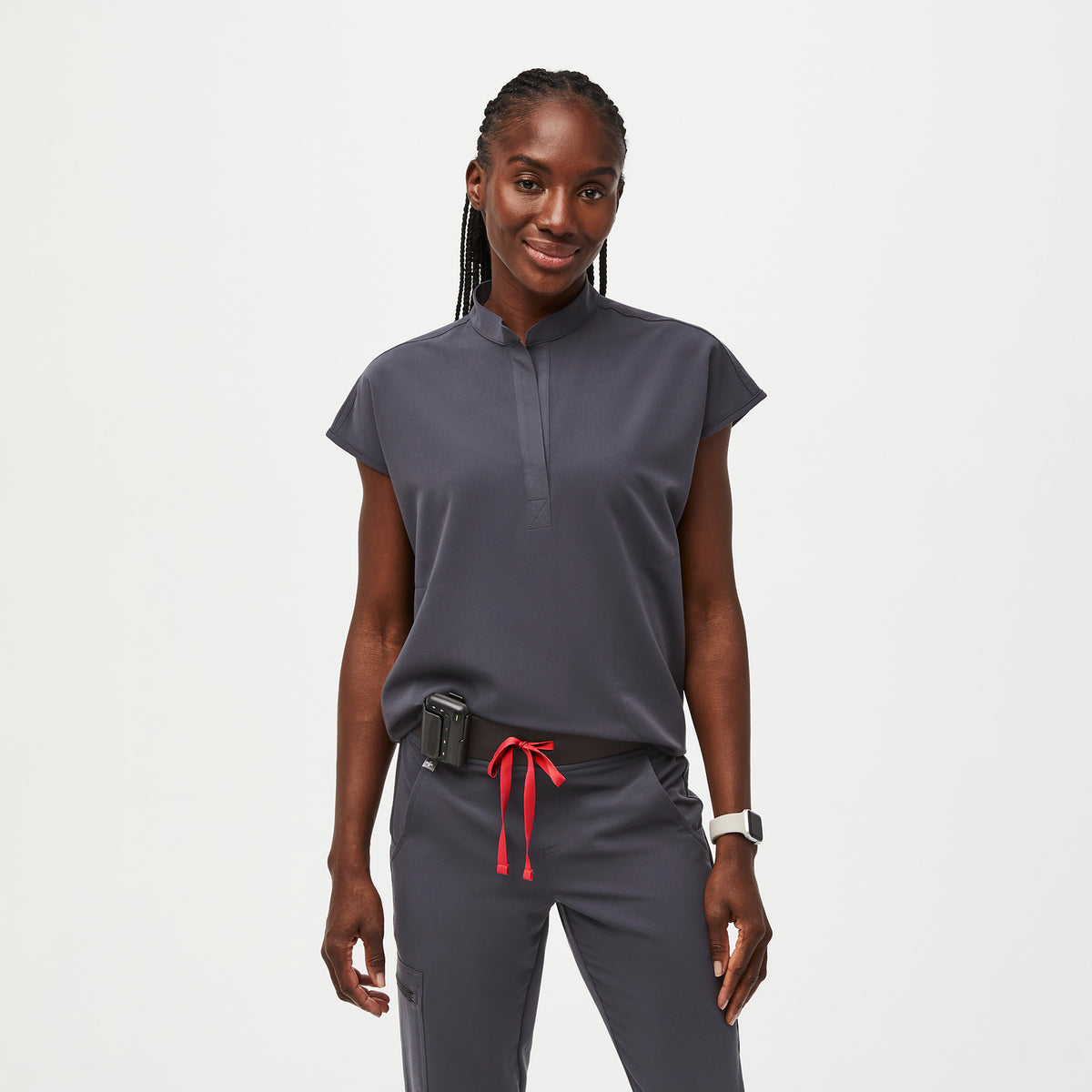 Rafaela Oversized Scrub Top™ - Charcoal