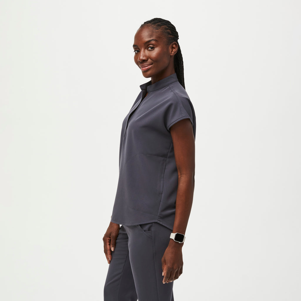 Rafaela Oversized Scrub Top™ - Charcoal
