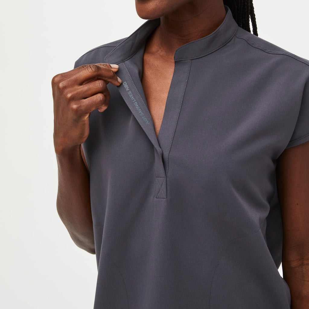 Rafaela Oversized Scrub Top™ - Charcoal