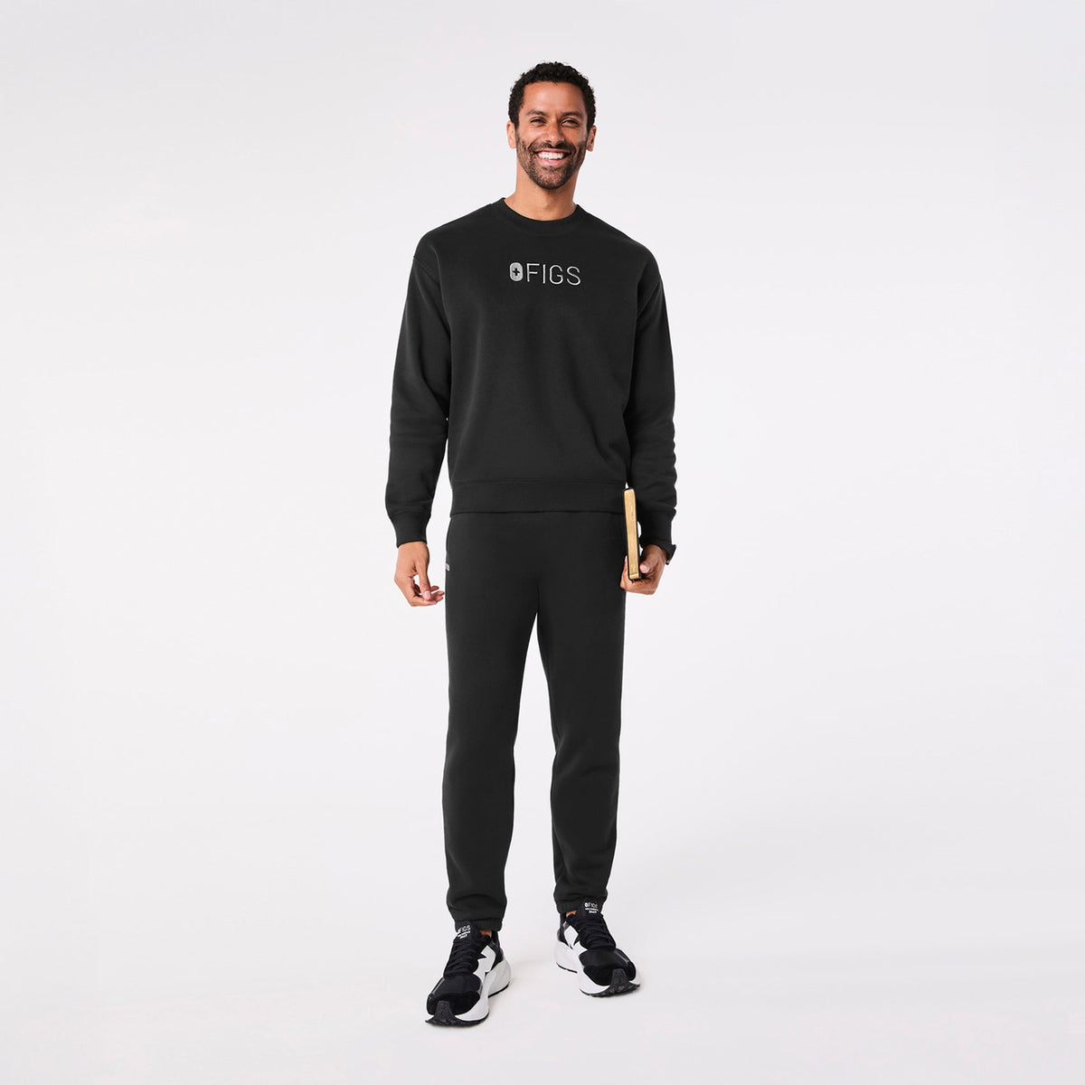 Off-Shift FIGS Logo Crewneck Sweatshirt™ - Black
