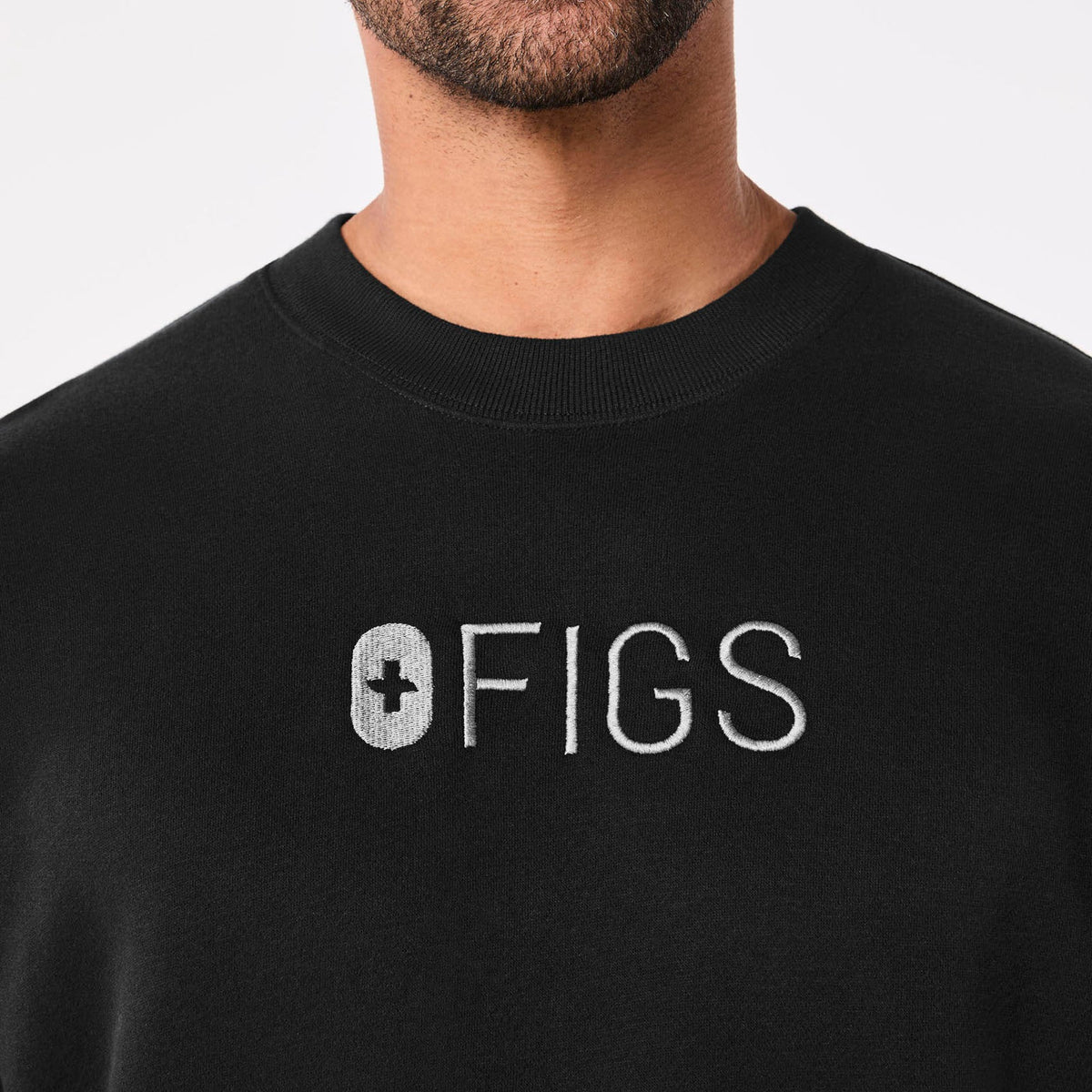 Off-Shift FIGS Logo Crewneck Sweatshirt™ - Black