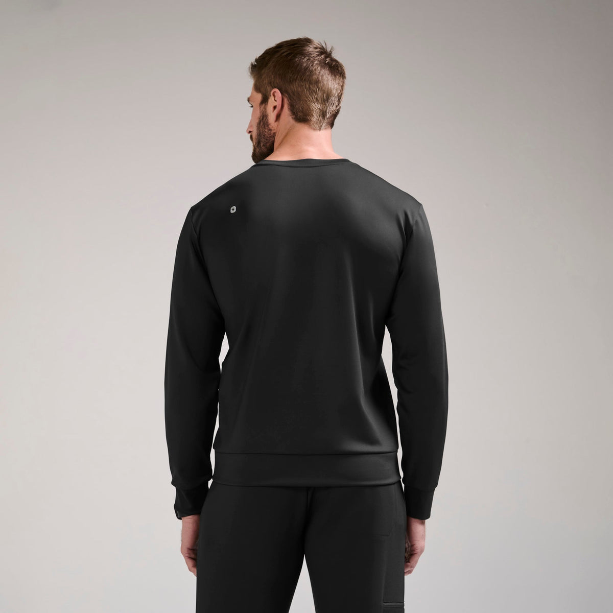 Destin Relaxed Long-Sleeve Scrub Top - Black