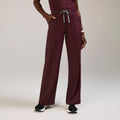 Salina High-Rise Wide-Leg Scrub Pant - Burgundy