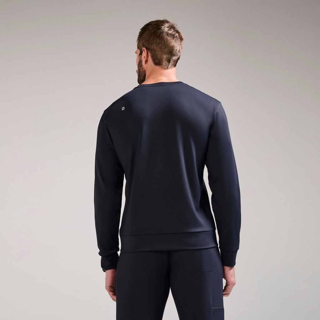 Destin Relaxed Long-Sleeve Scrub Top - Navy
