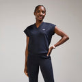 Mira Banded Scrub Top - Navy
