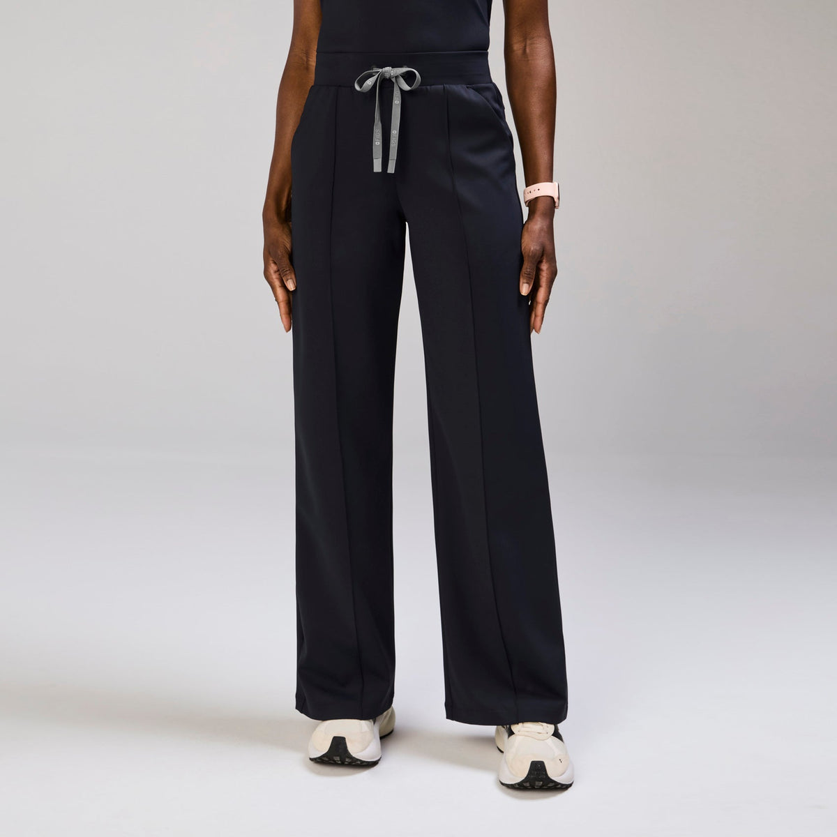 Salina High-Rise Wide-Leg Scrub Pant - Navy
