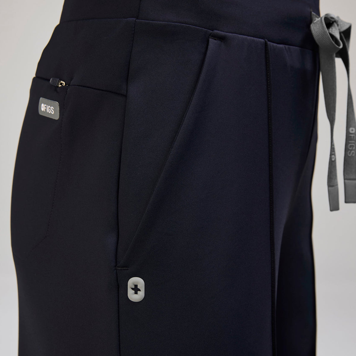 Salina High-Rise Wide-Leg Scrub Pant - Navy