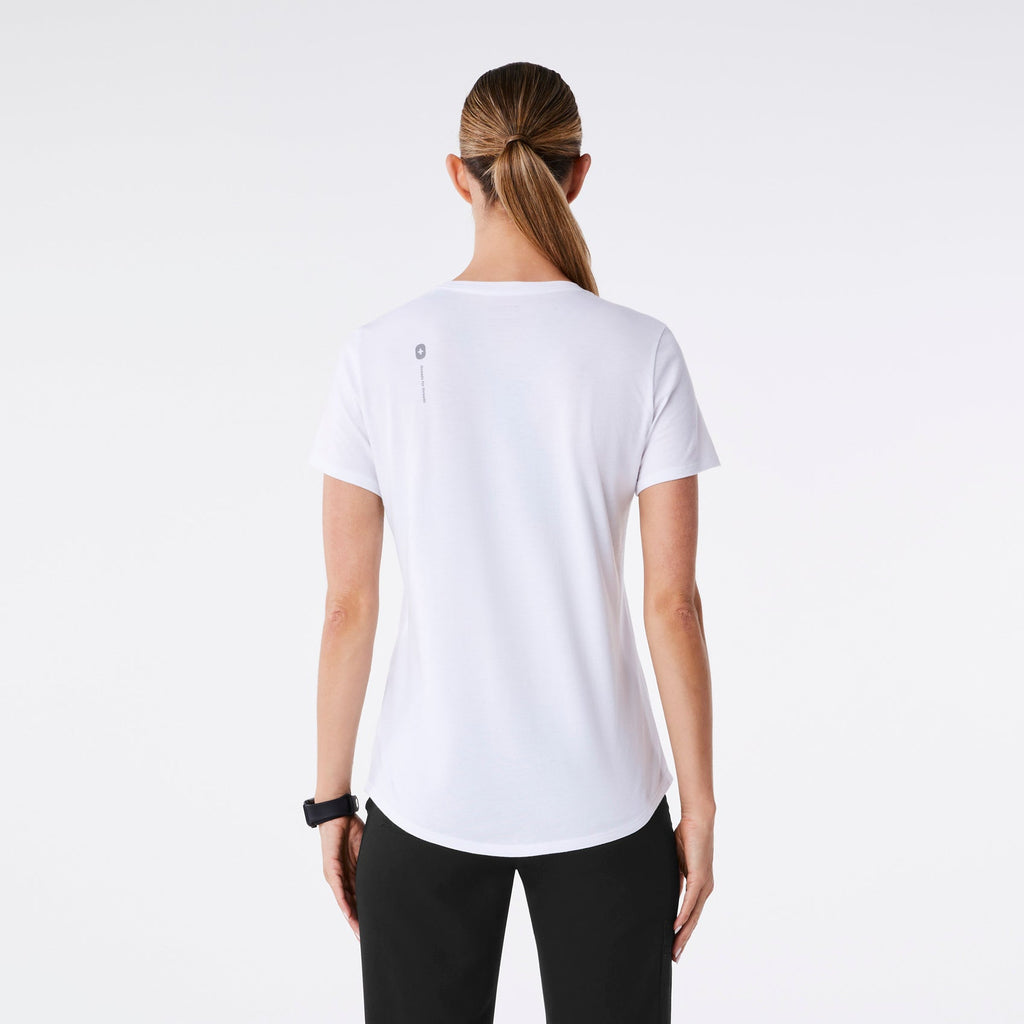 Dental Hygienist Short-Sleeve Underscrub - White