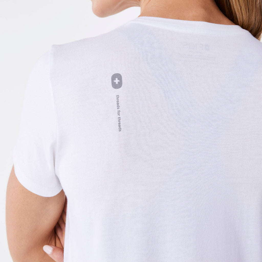 Dental Hygienist Short-Sleeve Underscrub - White