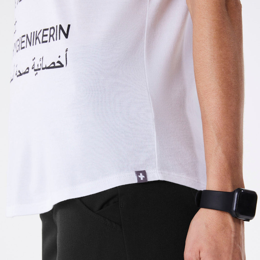 Dental Hygienist Short-Sleeve Underscrub - White