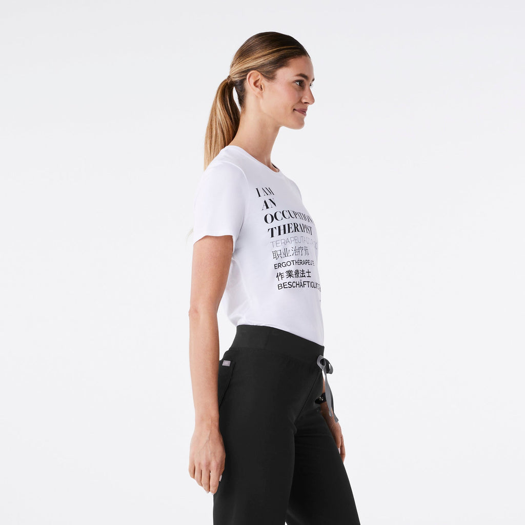 Occupational Therapist Short-Sleeve Underscrub - White