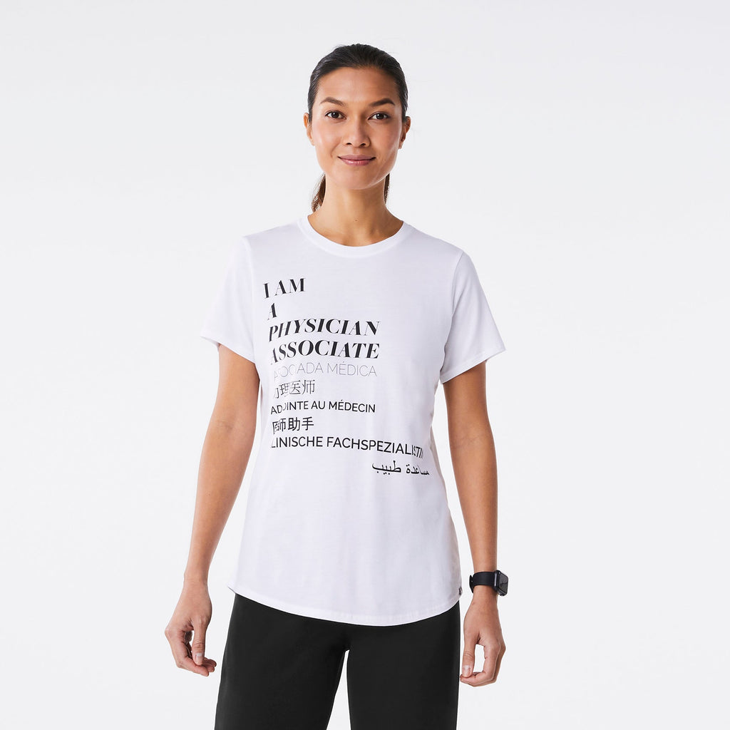 Physician Associate Short-Sleeve Underscrub - White