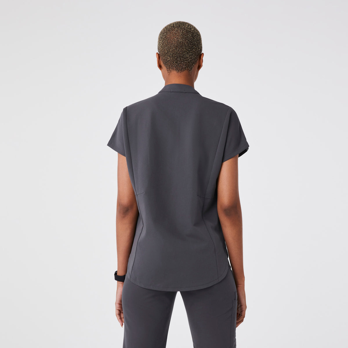 Montex Relaxed Scrub Top - Charcoal
