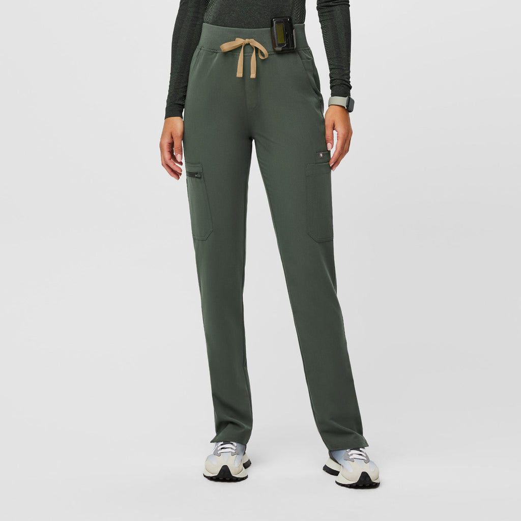 Yola High-Rise Slim Scrub Pant™ - Moss