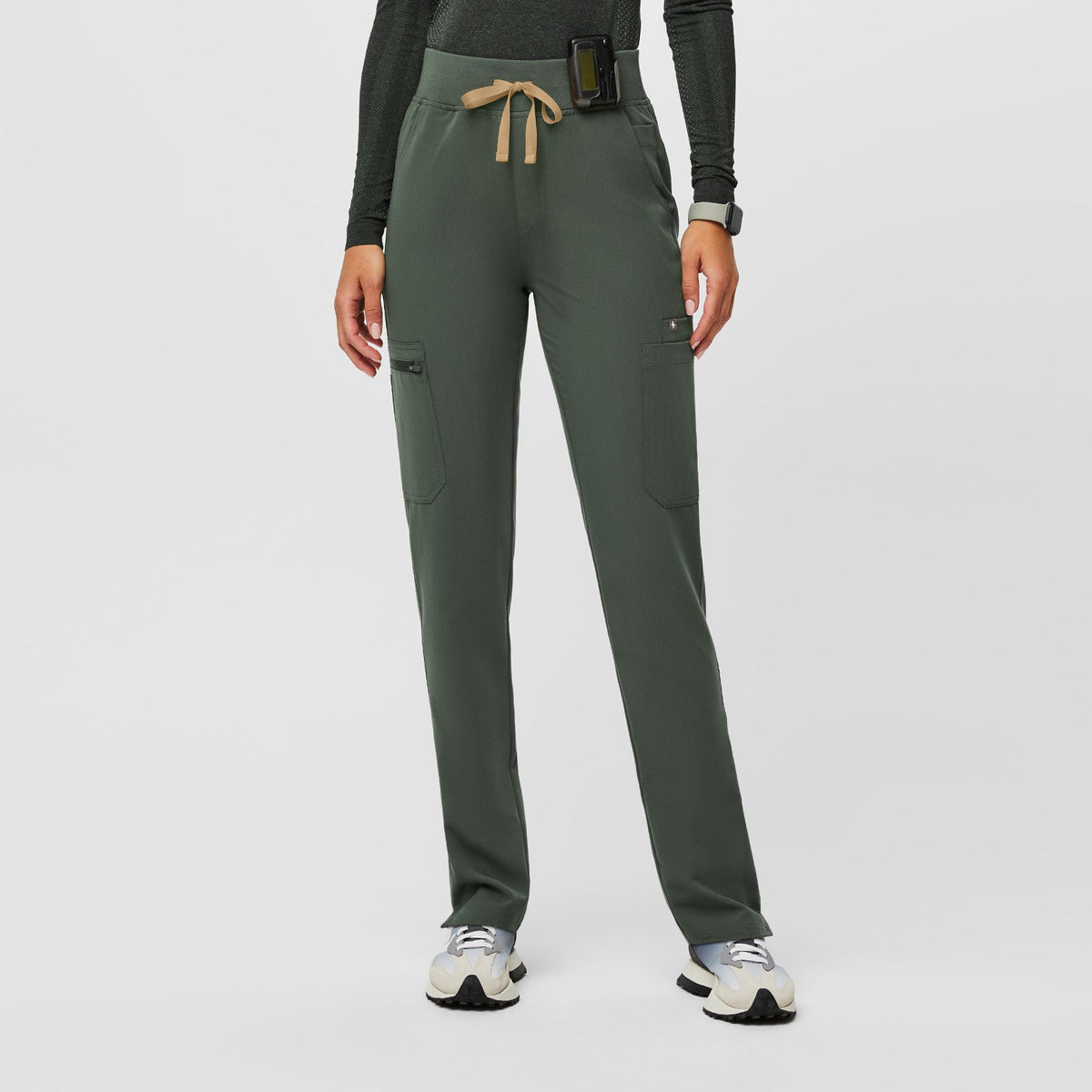 Yola High-Rise Slim Scrub Pant™ - Moss