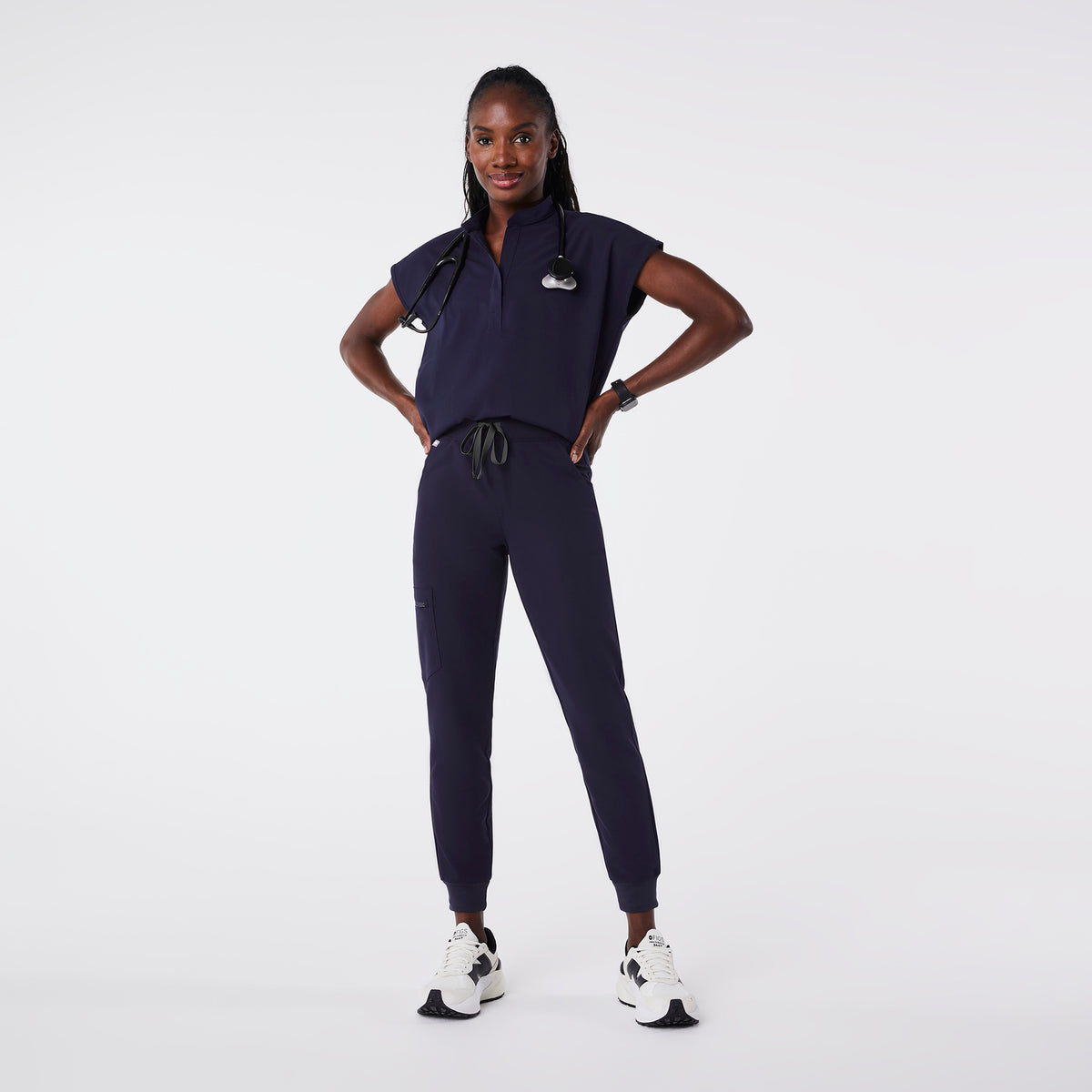Rafaela Oversized Scrub Top™ - Navy