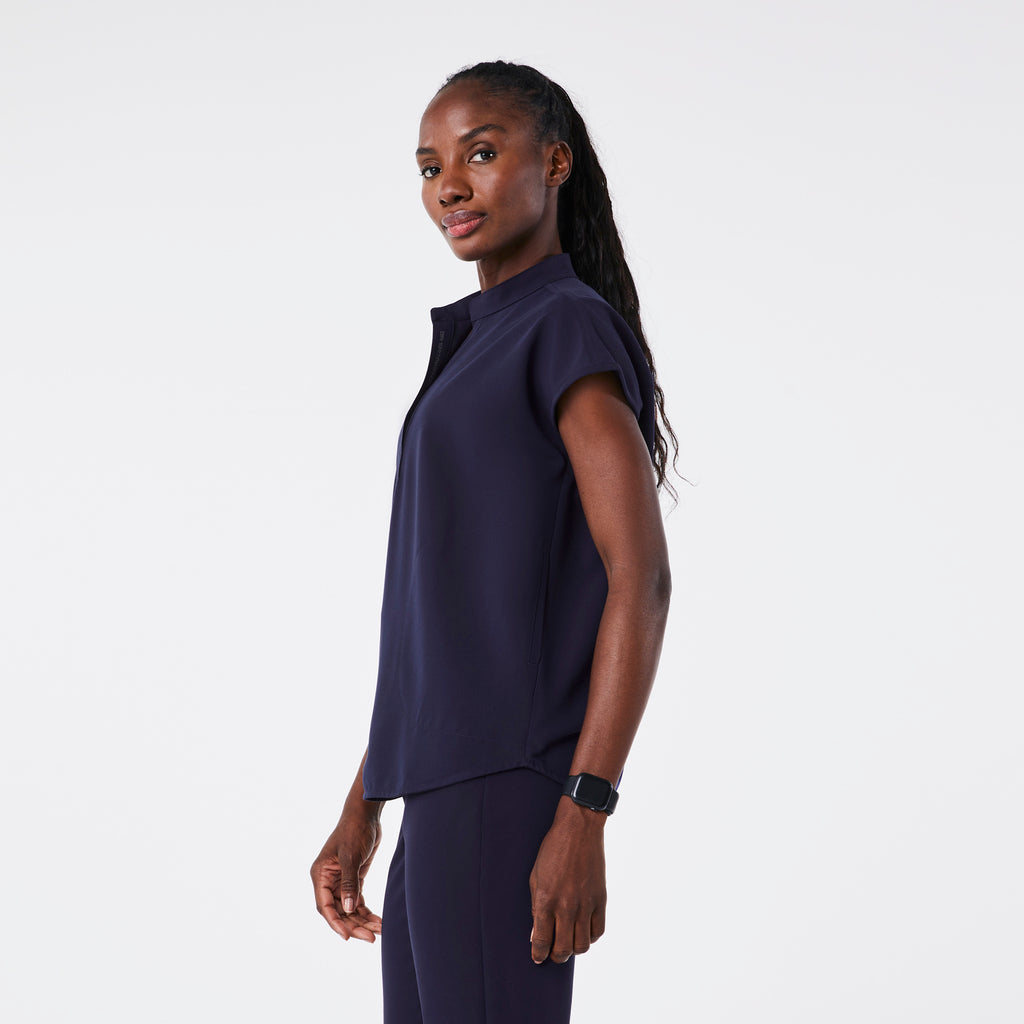 Rafaela Oversized Scrub Top™ - Navy
