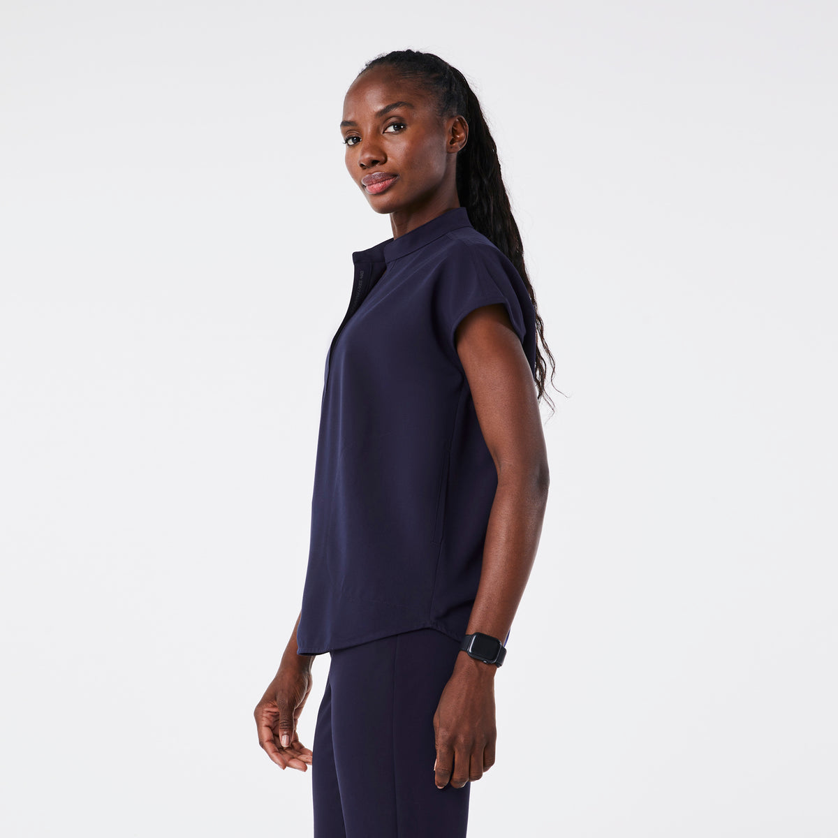 Rafaela Oversized Scrub Top™ - Navy