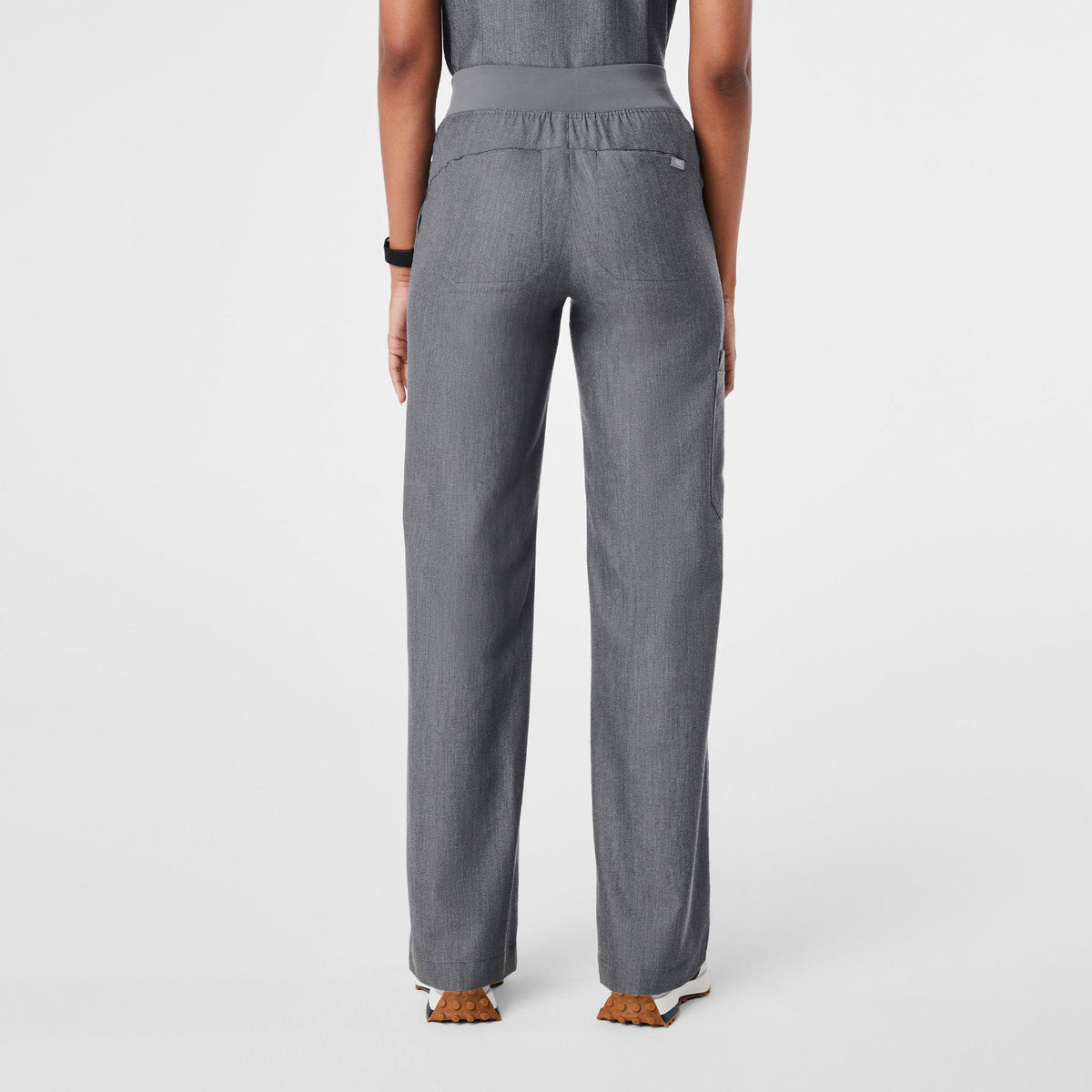 Isabel High-Rise Wide-Leg Scrub Pant - Graphite