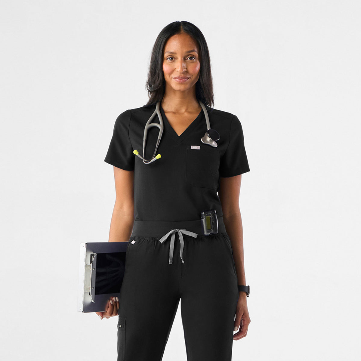 Catarina Scrub Top™ - Black