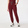 Uman High-Rise Jogger Scrub Pant - Burgundy