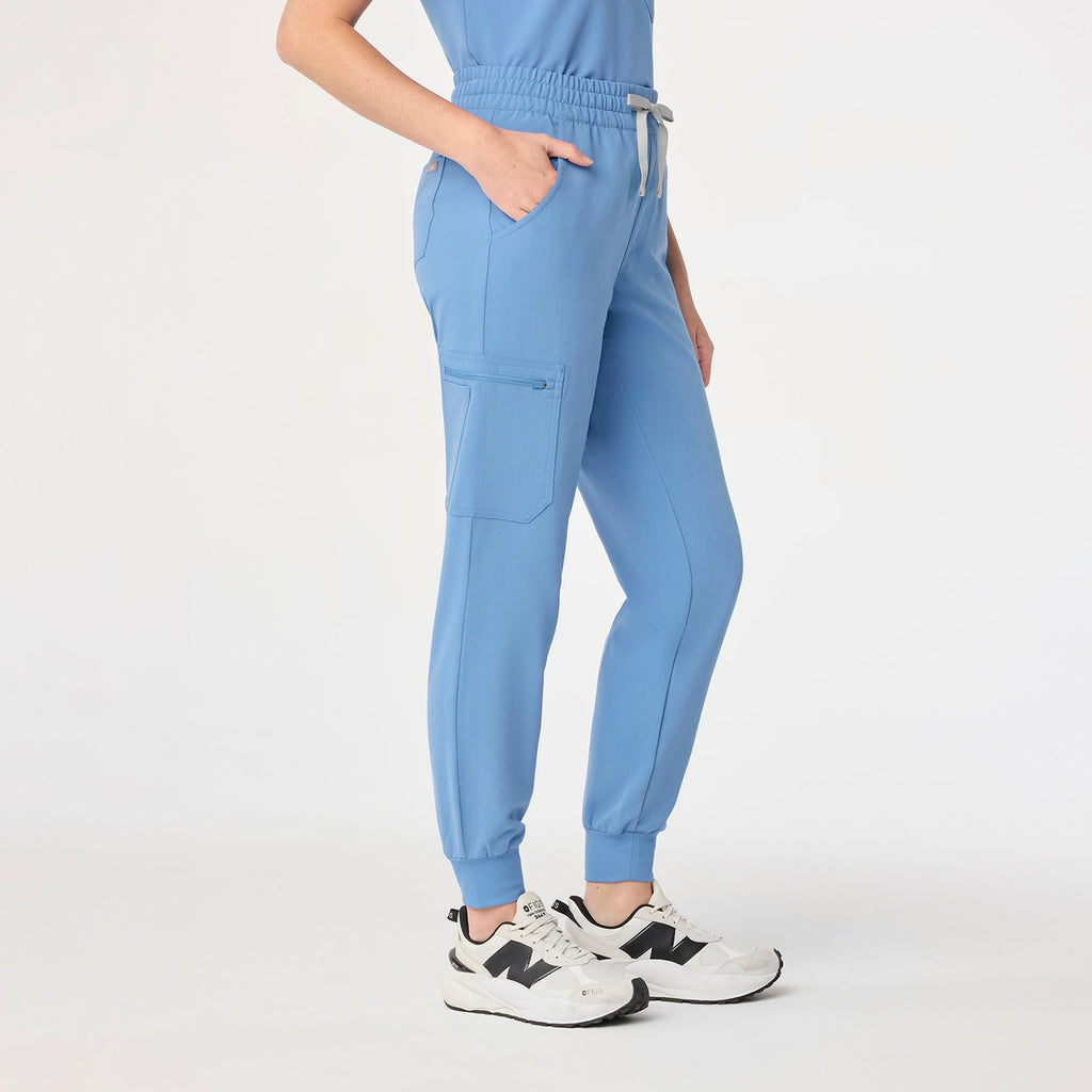 Uman High-Rise Jogger Scrub Pant - Ceil Blue