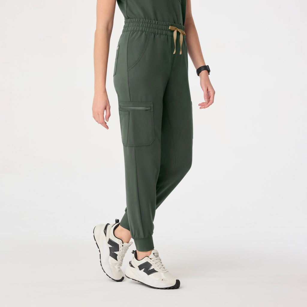 Uman High-Rise Jogger Scrub Pant - Moss